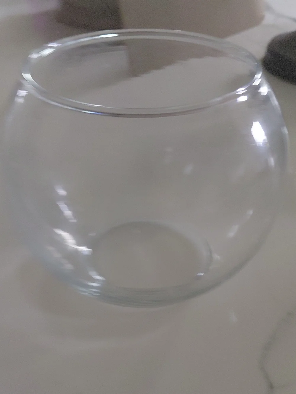 Clear Glass Decorative Bowl fishbowl large candle votive decor medium